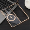 For Samsung Galaxy Z Fold6 6D Glossy Electroplated PC MagSafe Phone Case(Desert Gold)