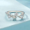 S925 Sterling Silver Big Dipper Ring Star Female Ring, Size: No.7(SCR1005)