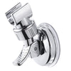 Shower Head Handset Holder Chrome Bathroom Wall Mount Adjustable Suction Bracket(Fully Plated)