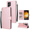For Samsung Galaxy S25 Ultra 5G 3-Card Slots Multifunctional Leather Phone Case(Rose Gold)