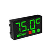 Compact LED Digital Display Time Voltmeter, Specification: 2 in 1 Water Temperature Green