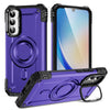 For Samsung Galaxy A34 Lens Holder MagSafe Phone Case(Purple)