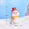 5pcs Christmas Cute Micro Landscape DIY Bonsai Decoration Snowscape Ornament, Style: No.7 Yellow Scarf Snowman