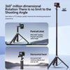 TELESIN 360 Degree Rotation 1.5m Selfie Stick Foldable Tripod For GoPro Hero / Insta360 /  DJI Osmo Action(Black)