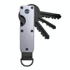 Compact Key Organizer Metal Key Chain Can Hold 2-6 Keys Gray