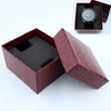 Simple Imitation Leather Watch Jewelry Packaging Box Watch Box(Maroon)