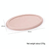 30x20x1.8cm Jewelry Tray Ring Velvet Leather Oval Empty Plate Earrings Necklace Jewelry Display Plate(Khaki)