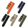 Washable Nylon Canvas Watchband, Band Width:18mm(Army Green with Black Ring Buckle)