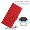 For Xiaomi Redmi K70 / K70 Pro Skin Feel Heart Embossed Leather Phone Case with Long Lanyard(Red)