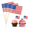100pcs/pack 65mm National Flag Toothpick  Cupcake Toppers Cocktail Sticks, Style: British