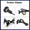 10 PCS 23mm 6LEDs SMD-5730 DC9-80V Motorcycle Eagle Eye Light(White and Yellow Light)