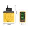 6-Ports Multifunctional Quick Charging USB Travel Charger Power Adapter, Model: Yellow EU Plug