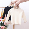 Autumn and Winter Girls Sweater Baby Warm Pullover Bottoming Shirt, Size:  90cm(Black)