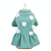 Green Dog Skirt, XL, Warm Plush, Pomeranian/Bichon