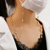 Retro Handmade Pearl Multi-Purpose Anti-Lost Hanging Lanyard Mask Glasses Chain(Gold)