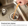 Drain & Hair Removal Tool Drain Dredge Pipe Sewer Cleaner Hook(Orange)