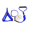 Dog Collar, Harness & Leash Set, Dark Blue, M (15kg, 43-67cm Chest)