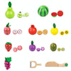 YLB-12 PCS Fruit Basket Children Wooden Magnetic Cut fruit and Vegetables Baby Cut Music Play House Kitchen Toys