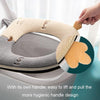 Universal Warm Toilet Seat Home Suede Toilet Cover(Green+White)