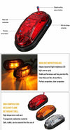 10-30V Oval Clearing Truck Trailer Side Marker Light (Red)