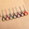 Hand-woven Ancient Style Ring Buckle Mobile Phone Lanyard U Disk Lanyard Car Key Pendant(Yellow)