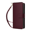 For Samsung Galaxy S24+ 5G Nine-card Slots Zipper Wallet Bag Leather Phone Case(Wine Red)