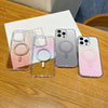 For iPhone 15 Pro Gradient Transparent PC MagSafe Phone Case(Gradient Pink)