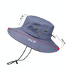 Outdoor Sun Hat Hiking Big Brim Breathable Sunscreen Fisherman Hat(Navy)