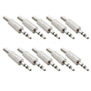 JL0037 3.5mm Audio Jack Connector (10 Pcs in One Package, the Price is for 10 Pcs)(Silver)