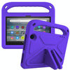 For Amazon Fire 7 2022 Handle EVA Shockproof Tablet Case with Triangle Holder(Purple)