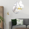 2pcs /Set Acrylic Water Drops Mirror Stereo Wall Stickers Living Room Bedroom Decorative Stickers Soft Mirror(Gold)