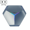 A95X F4 8K UHD Smart TV BOX Android 10.0 Media Player with Remote Control, Amlogic S905X4 Quad Core Cortex-A55 up to 2.0GHz, RAM: 4GB, ROM: 128GB, 2.4GHz/5GHz WiFi, Bluetooth, US Plug(Metallic Blue)