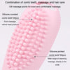 100ml 2 In1 Travel Dispenser Bottle Silicone Portable Massage Brush Shampoo Lotion Divider Bottle(Light Pink)