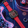 Curren 8442 Sport Six-Hand Silicone Strap Men Quartz Watch, Color: Rose Shell White