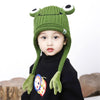 Children Cartoon Frog Woolen Hat Warm Knitted Hat Bomber Hat, Size: For 1-3 Years Old(Orange)