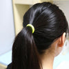 20pcs / Pack Girls Kids Rubber Bands Ponytail Holder Elastic Hair Bands(Fluorescent Yellow)