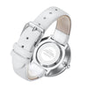 CAGARNY 6878 Water Resistant Fashion Women Quartz Wrist Watch with Leather Band(White+Silver)