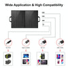 HAWEEL 50W Foldable Solar Panel Charger Travel Folding Bag(Black)
