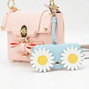 Cute And Funny PU Sunglasses Case Portable Glasses Case With Hanging Buckle, Colour: Eyelashes