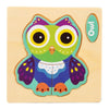 10 PCS Children Educational Animal Three-Dimensional Wooden Puzzle Toy(Owl)