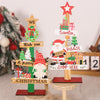 Christmas Decoration Wooden Desktop Ornament Restaurant Bar Scene Layout Decoration Crafts(Snowman)