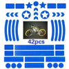 Bicycle Honeycomb Reflective Sticker Night Reflective Logo Grid Stripe Warning Strip(Blue)