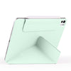 For iPad Pro 11 2022 / 2021 / 2020 Fixed Buckle Magnetic Deformation Leather Tablet Case(Baby Green)