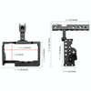 PULUZ Video Camera Cage Stabilizer with Handle for Sony A6600 / ILCE-6600(Black)