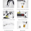 220V Kitchen Tankless Water Heater Instant Electric Faucet Electric Heater Tap with Temperature Display(Water from side)