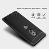 For Sony Xperia XZ2 Brushed Texture Carbon Fiber Shockproof TPU Protective Back Case(Black)