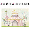 150 x 100cm Circus Clown Show Party Photography Background Cloth Decorative Scenes(MDT03797)
