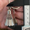2pcs Simulated Badminton Metal Key Chain Arena Club Gift(Small)