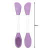 2pcs Dual Head Silicone Face Mask Brush Face Cleansing Massage Brush Mud Mask Applicator(Pink)