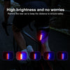 QZ-W007 8 x SMD Rechargeable Red and Blue Bicycle Safety Warning Tail Light